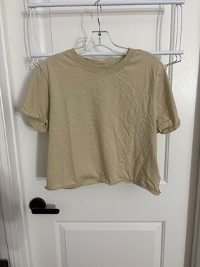 Free People Perfect Tee Tan Beige Women’s Medium
